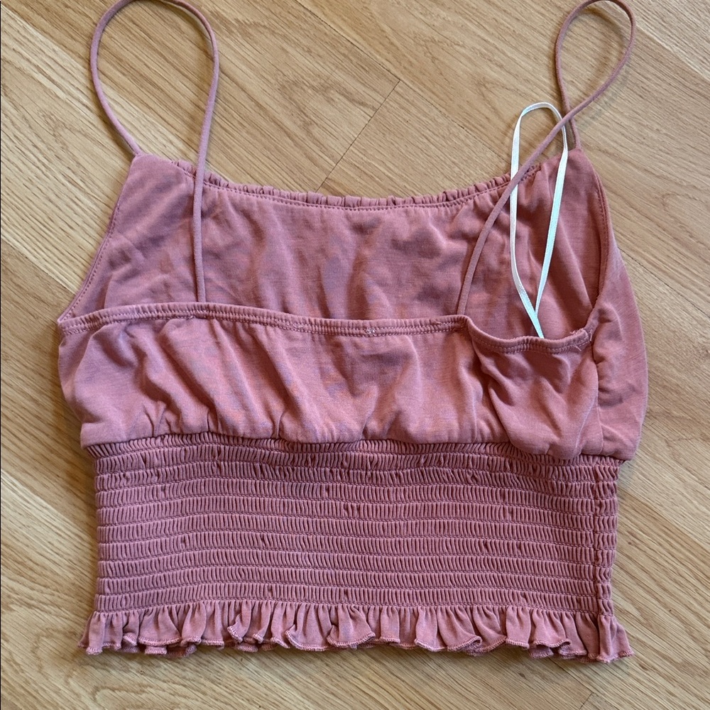 NWT Japna Bundle of Crop Top Pink Lace Trim Smocked Tank Ribbed Cottagecore - Picture 9 of 11